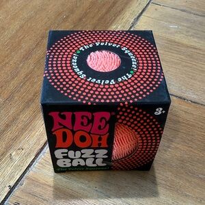 Nee Doh Fuzz Ball Plush Squeeze Toy - orange